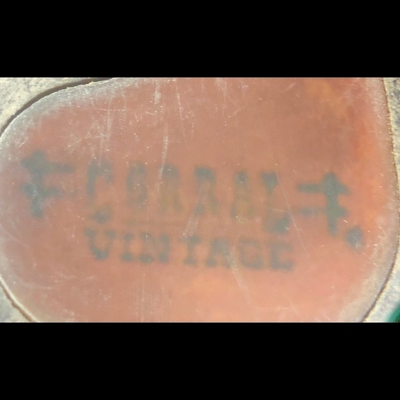 CORRAL Vintage Snip Toe Cowboy Boots Brown Black Size 7 - Picture 8 of 12